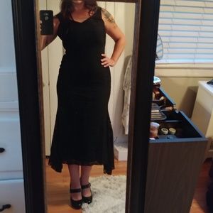 Black Mermaid Cocktail Dress M